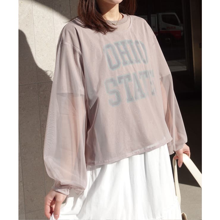 カレッジTシャツ×チュールトップスセット | CORNERS  | 詳細画像13 