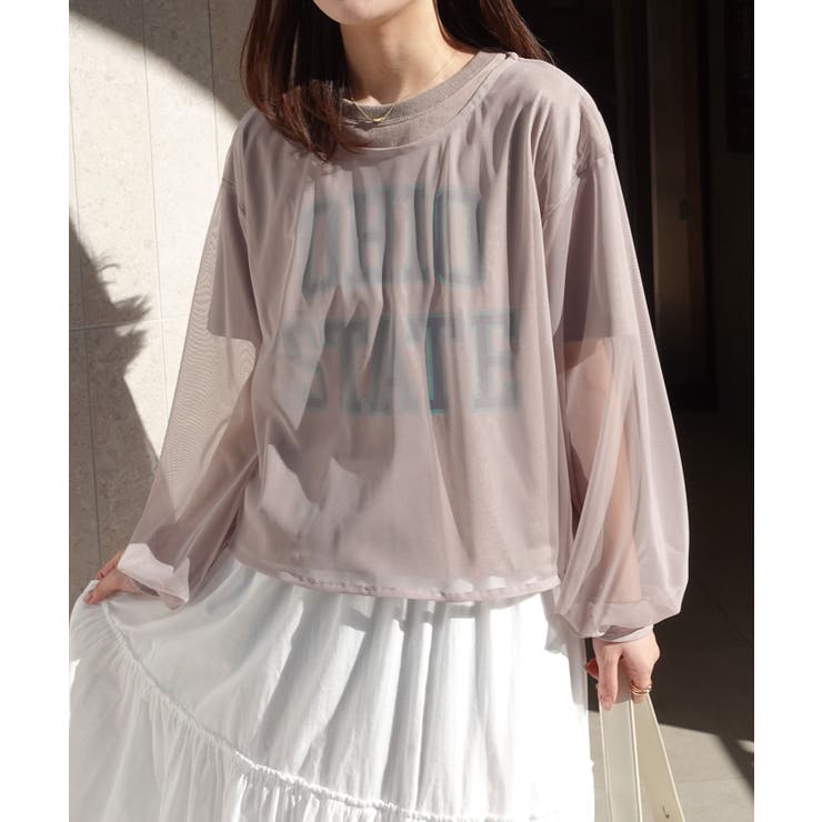 カレッジTシャツ×チュールトップスセット | CORNERS  | 詳細画像12 