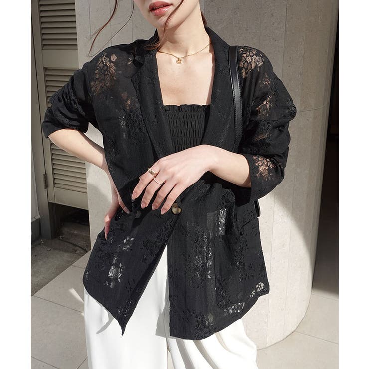 ブラック | レーステーラージャケット | CORNERS 