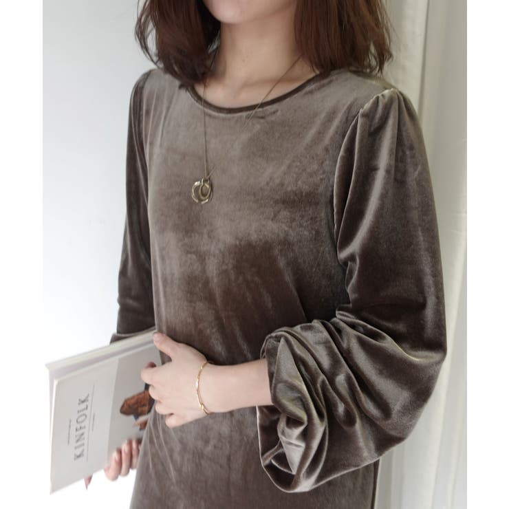 ベロアバックオープンワンピース | CORNERS  | 詳細画像3 