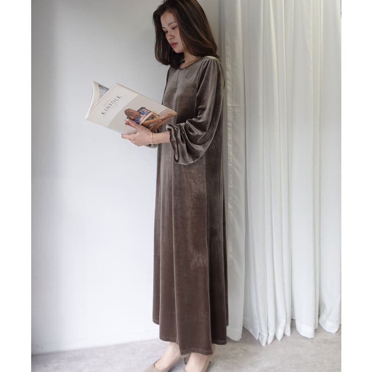 ベロアバックオープンワンピース | CORNERS  | 詳細画像6 