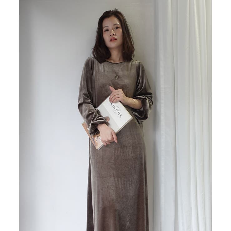 ベロアバックオープンワンピース | CORNERS  | 詳細画像10 