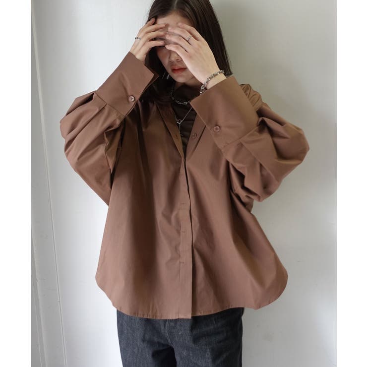 ブラウン | ブロードギャザードルマンブラウス | CORNERS 