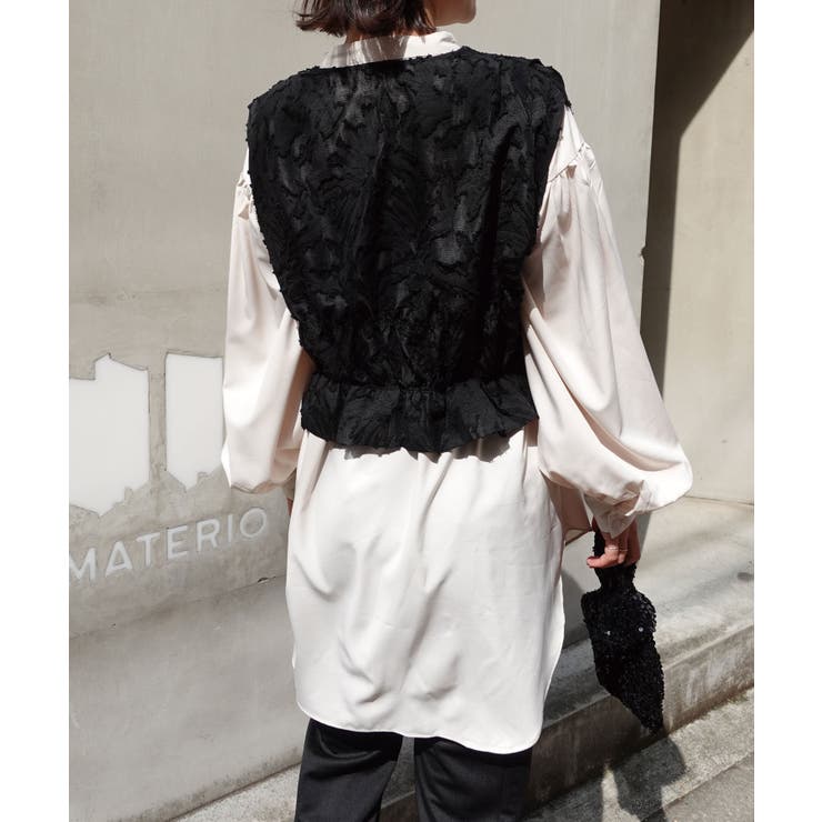 フリンジジャガードシャーリングジレブラウス | CORNERS  | 詳細画像9 