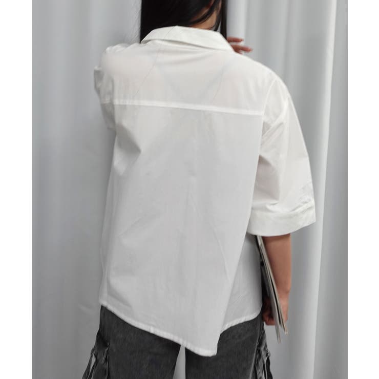 ブロードハーフスリーブオーバーシャツ | CORNERS  | 詳細画像3 