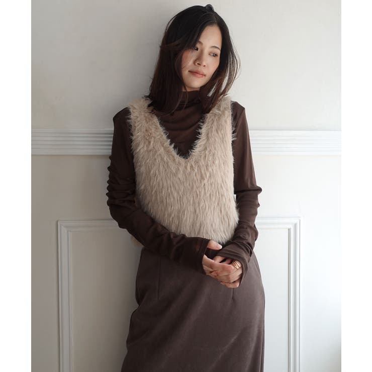 フェザーヤーンVネックベスト | CORNERS  | 詳細画像3 