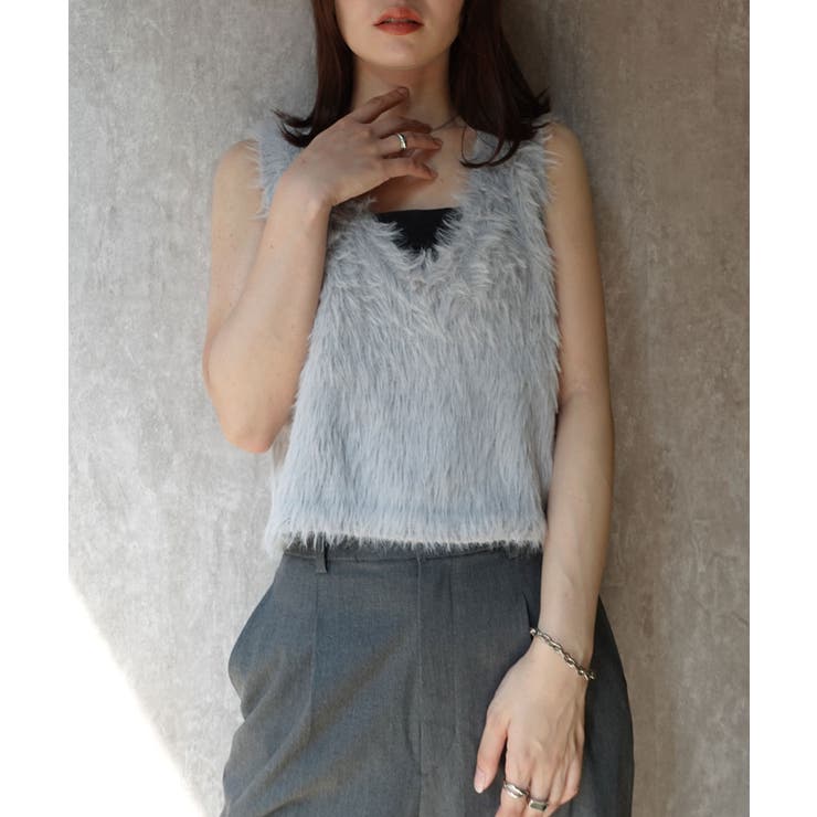 フェザーヤーンVネックベスト | CORNERS  | 詳細画像12 