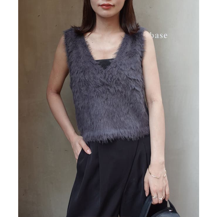 フェザーヤーンVネックベスト | CORNERS  | 詳細画像15 