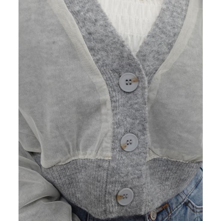 チュールレイヤードニットカーディガン | CORNERS  | 詳細画像11 