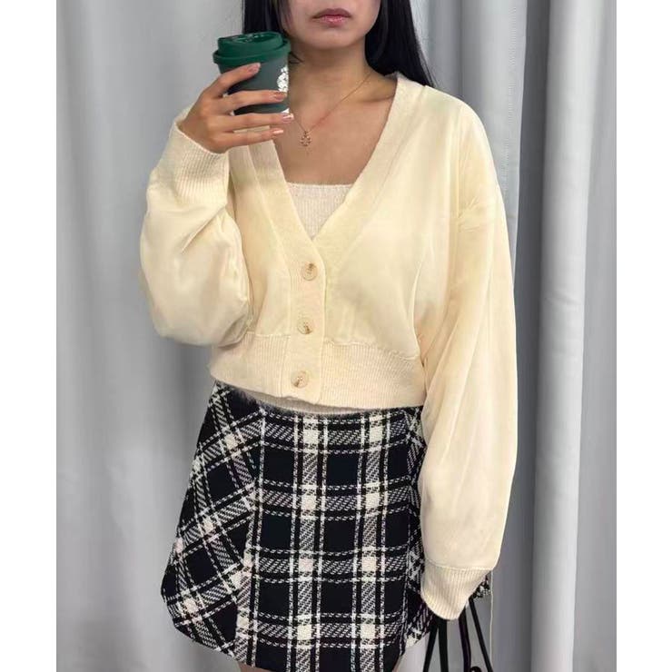 チュールレイヤードニットカーディガン | CORNERS  | 詳細画像2 