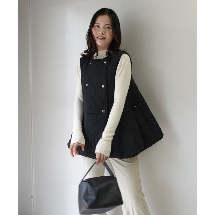 25SS 完売 正規品 ビアズリー♡ブークレフレアーベスト　ブラック　洗える 25SS 完売 正規品 ビアズリー♡ブークレフレアーベスト ブラック