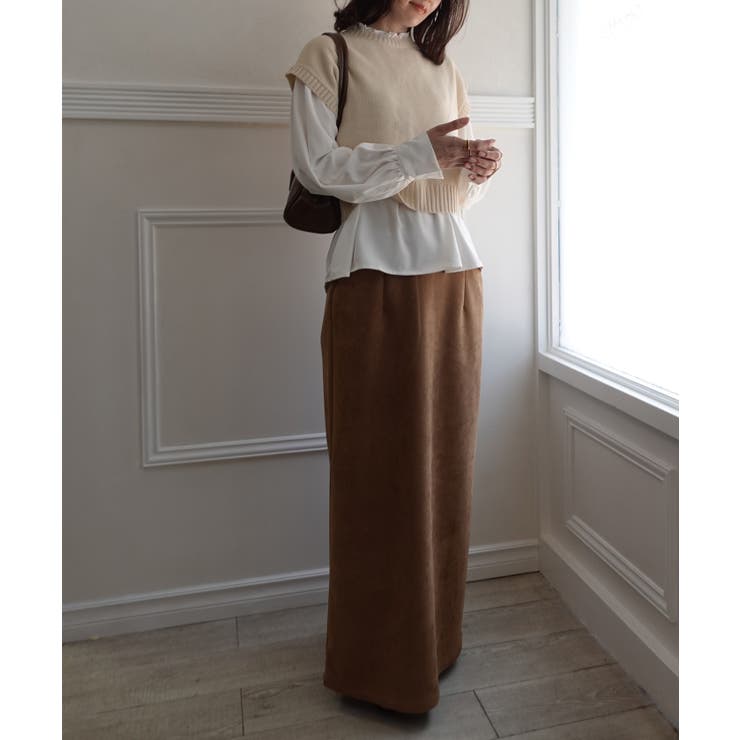 フェイクスエードナロースカート | CORNERS  | 詳細画像4 