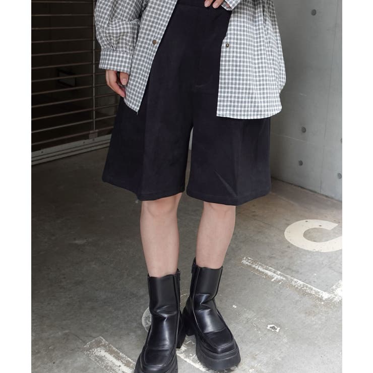 フェイクスエードハーフパンツ | CORNERS  | 詳細画像1 