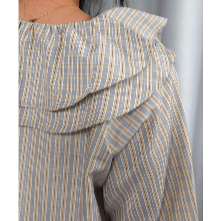 チェックラッフルカラーブラウス | CORNERS  | 詳細画像7 