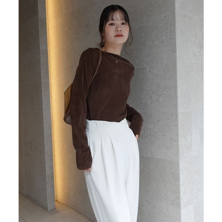 マットベロアボートネックトップス | CORNERS  | 詳細画像8 