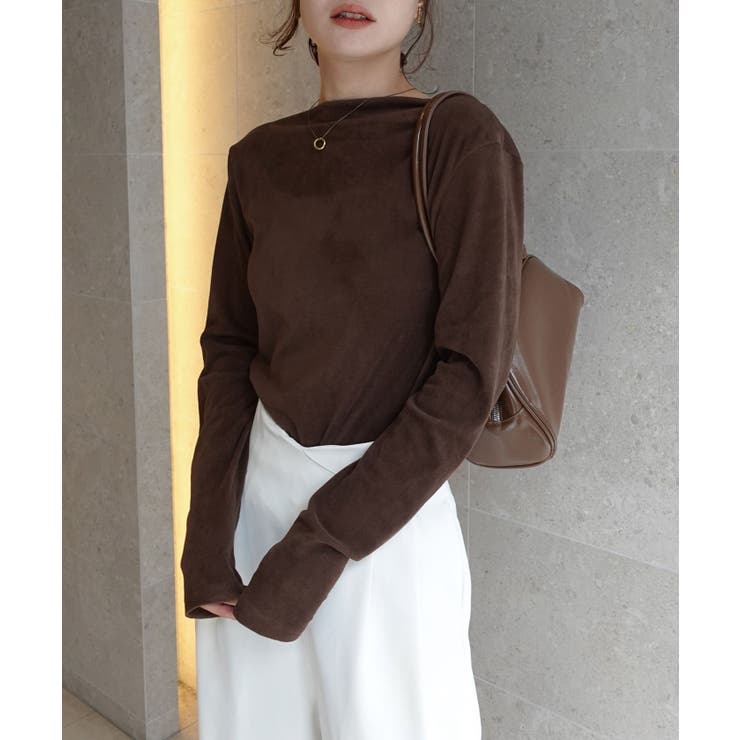 マットベロアボートネックトップス | CORNERS  | 詳細画像3 