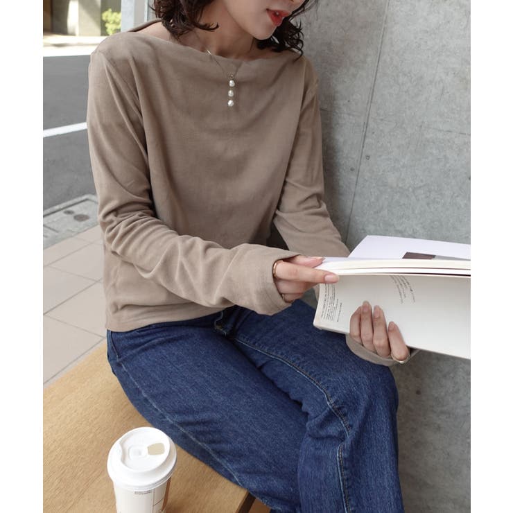 マットベロアボートネックトップス | CORNERS  | 詳細画像5 