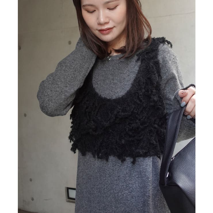 メランジニットビスチェ付きニットワンピース | CORNERS  | 詳細画像20 