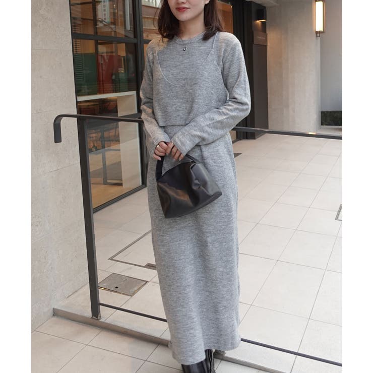 メランジニットビスチェ付きニットワンピース | CORNERS  | 詳細画像15 