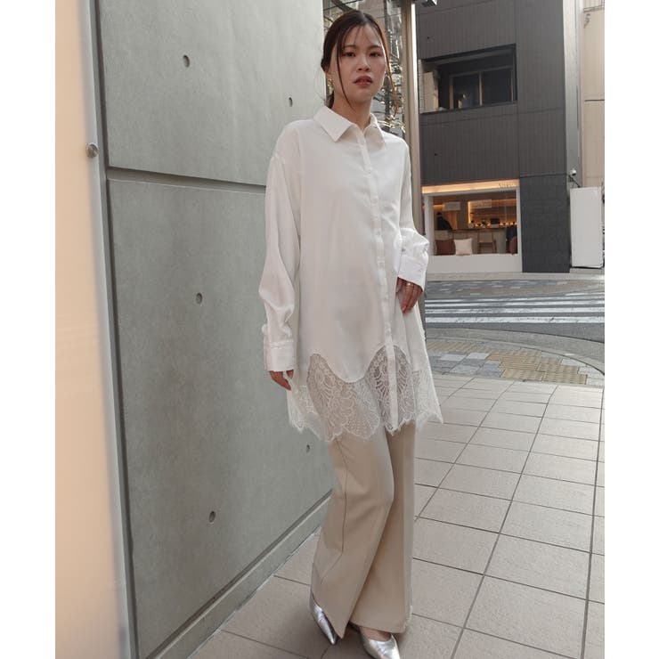 裾レースシャツ | CORNERS  | 詳細画像6 