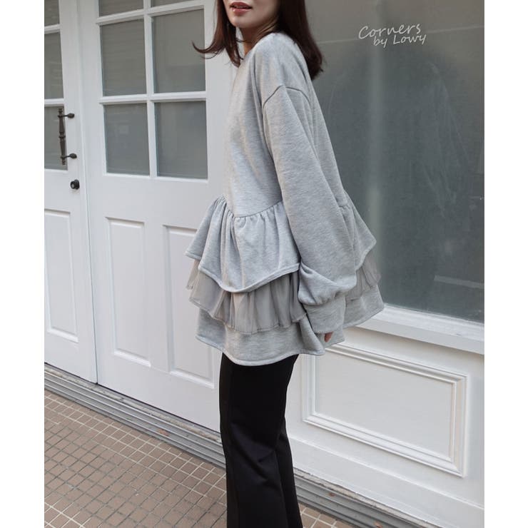 裏毛ティアードペプラムトップス | CORNERS  | 詳細画像7 