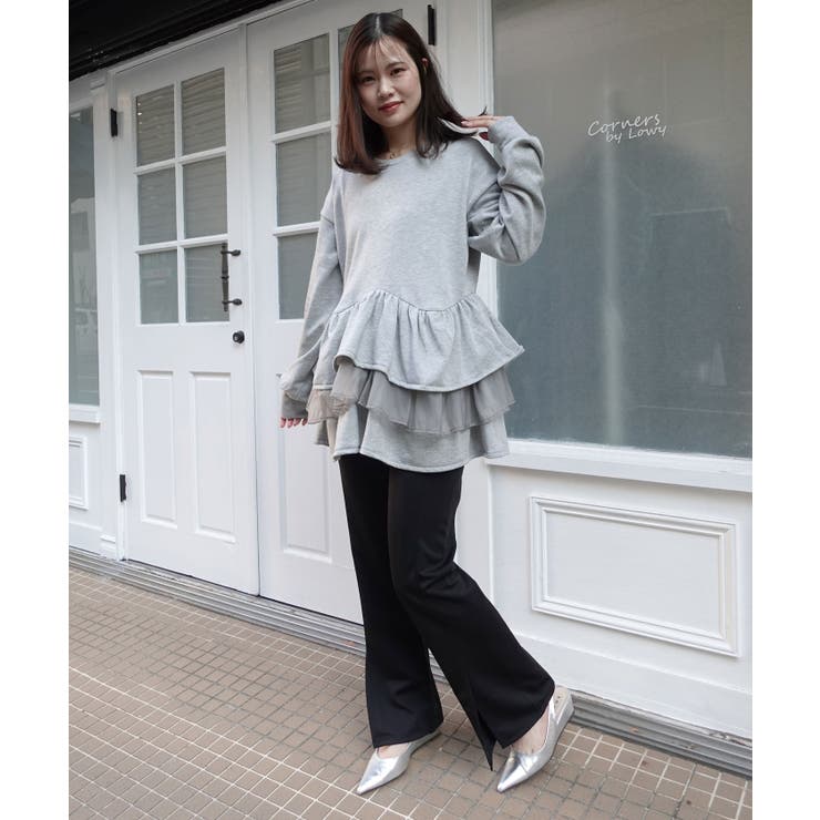 裏毛ティアードペプラムトップス | CORNERS  | 詳細画像11 