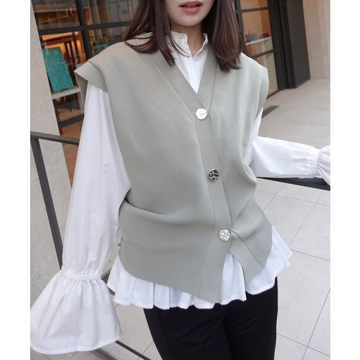 金ボタンVネックベスト | CORNERS  | 詳細画像17 