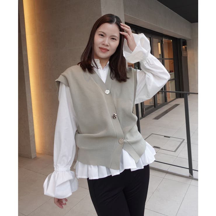 金ボタンVネックベスト | CORNERS  | 詳細画像19 