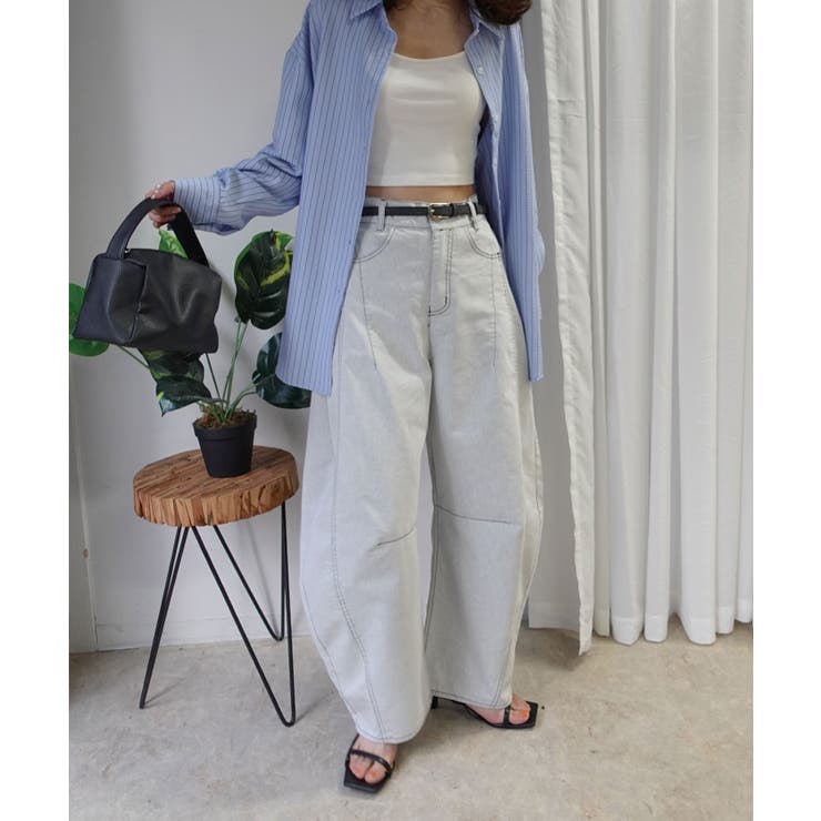 ツイル配色ステッチバレルパンツ | CORNERS  | 詳細画像15 