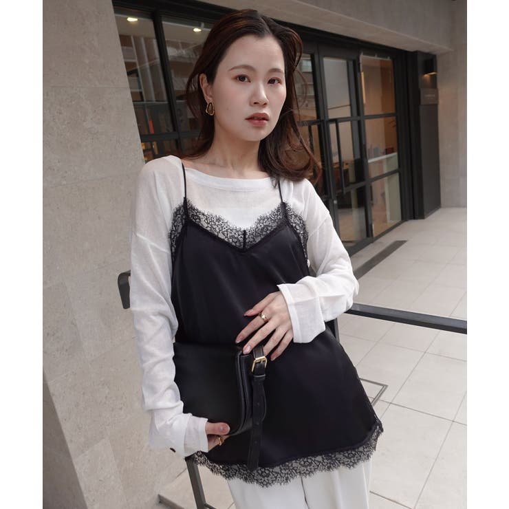 マットサテンレースキャミソール | CORNERS  | 詳細画像13 