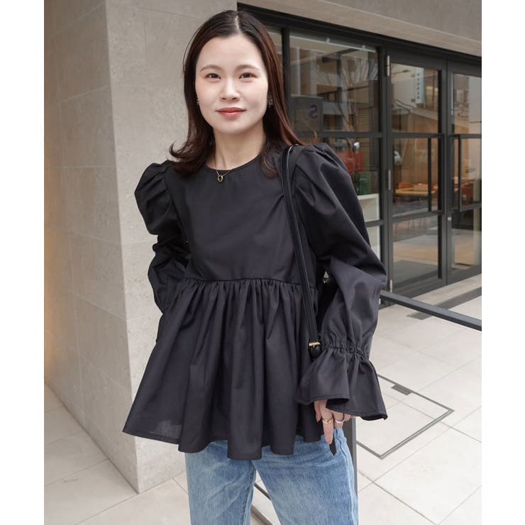 ブロードペプラムギャザーブラウス | CORNERS  | 詳細画像16 