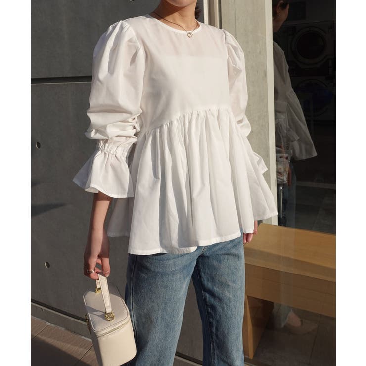 ブロードペプラムギャザーブラウス | CORNERS  | 詳細画像27 