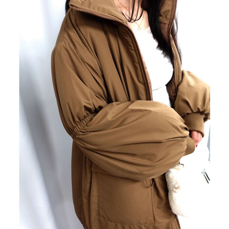 ドロストスリーブスタンドカラーミドル丈中綿ブルゾン | CORNERS  | 詳細画像10 