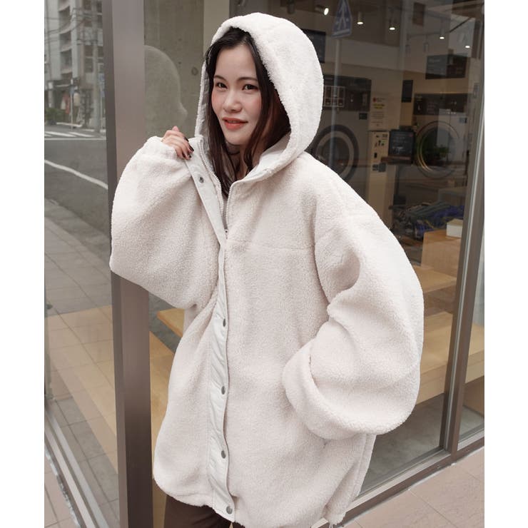 ボアビッグシルエットフードブルゾン | CORNERS  | 詳細画像12 