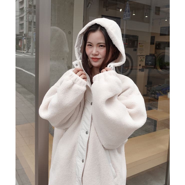 ボアビッグシルエットフードブルゾン | CORNERS  | 詳細画像11 