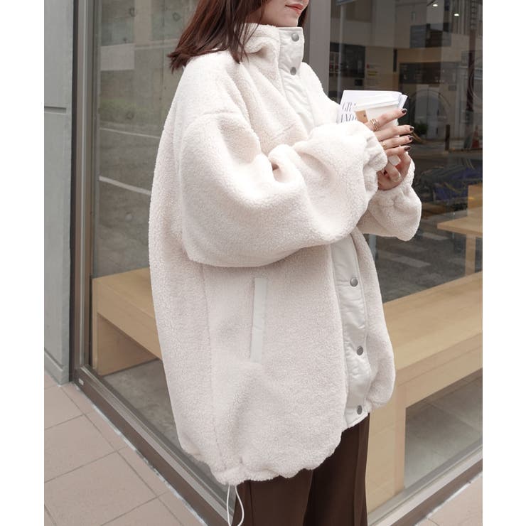 ボアビッグシルエットフードブルゾン[品番：TRIW0004186]｜CORNERS