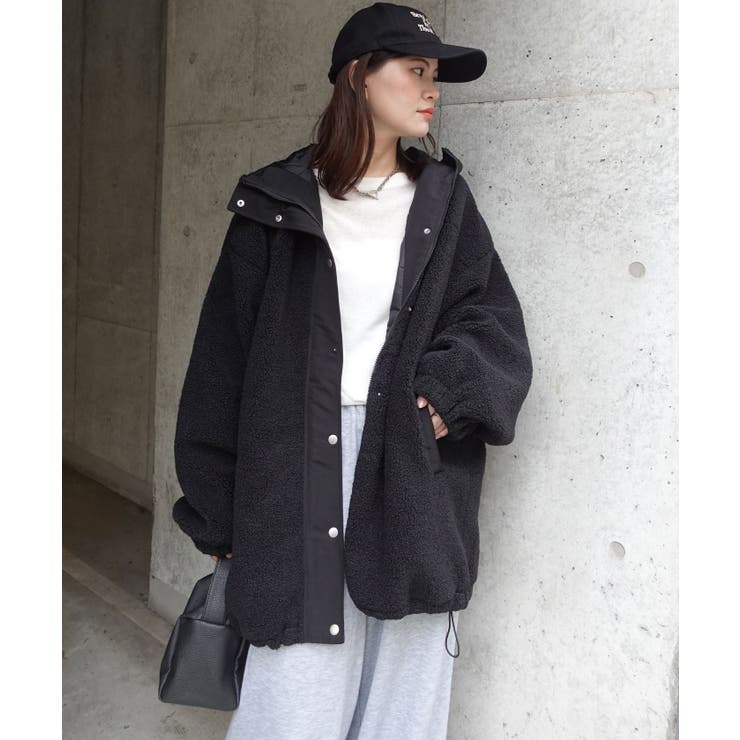 ボアビッグシルエットフードブルゾン | CORNERS  | 詳細画像5 