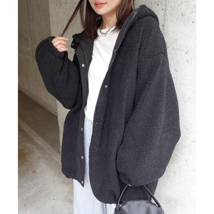 ボアビッグシルエットフードブルゾン | CORNERS  | 詳細画像9 