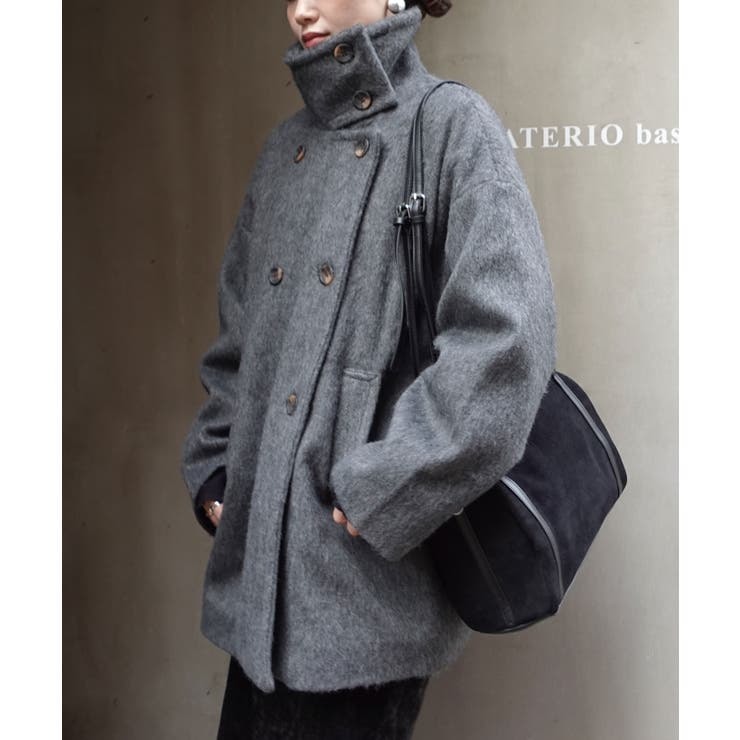 シャギースタンドカラーコート | CORNERS  | 詳細画像8 