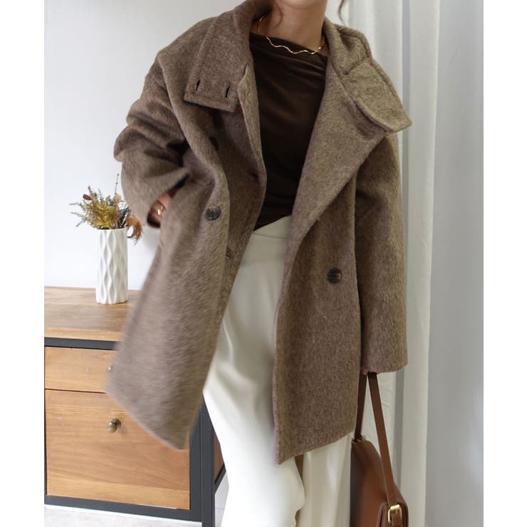 シャギースタンドカラーコート | CORNERS  | 詳細画像12 