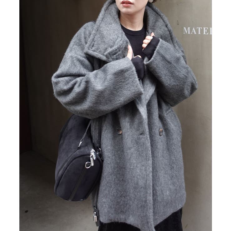 シャギースタンドカラーコート | CORNERS  | 詳細画像3 