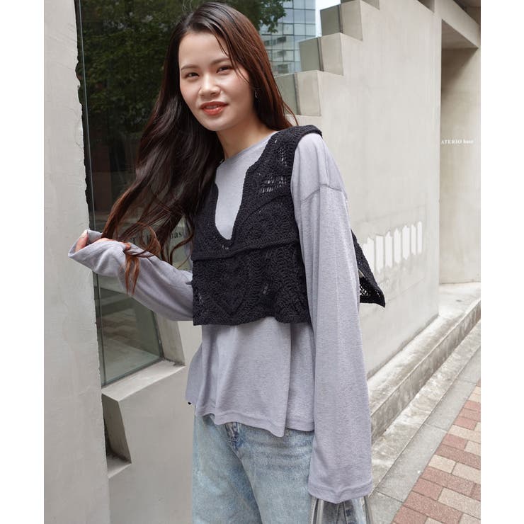 かぎ針編みサイドリボンベスト | CORNERS  | 詳細画像18 