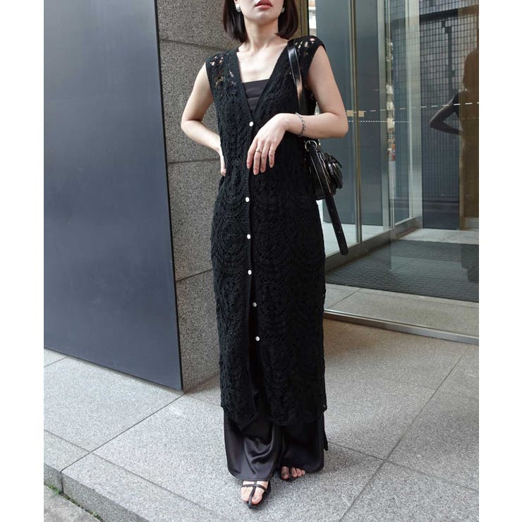 STYLEMIXER | コットンクロシェニットワンピース (ワンピース