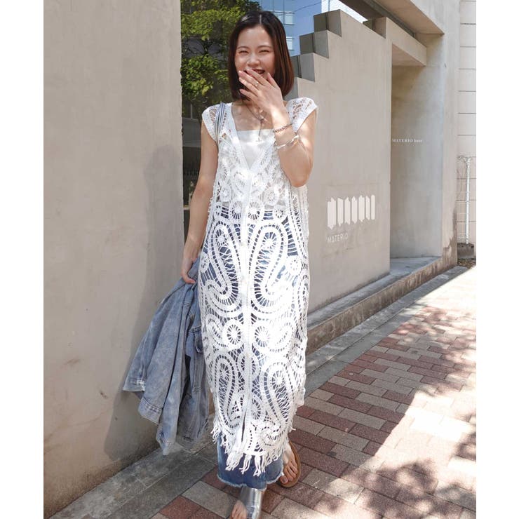 Soclose ニットジレ、ワンピース AZUL BY MOUSSY | リネンライクジレワンピース (ワンピース