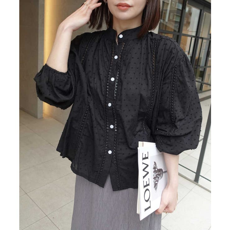 ブラック | スノーカットドビーブラウス | CORNERS 