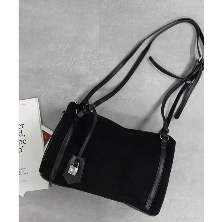 フェイクスエードボストンバッグ | CORNERS  | 詳細画像1 