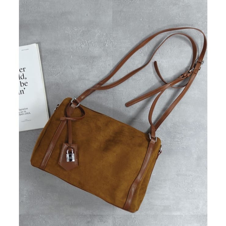 キャメル | フェイクスエードボストンバッグ | CORNERS 