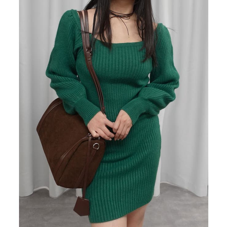 ボリュームスリーブニットミニワンピース | CORNERS  | 詳細画像3 