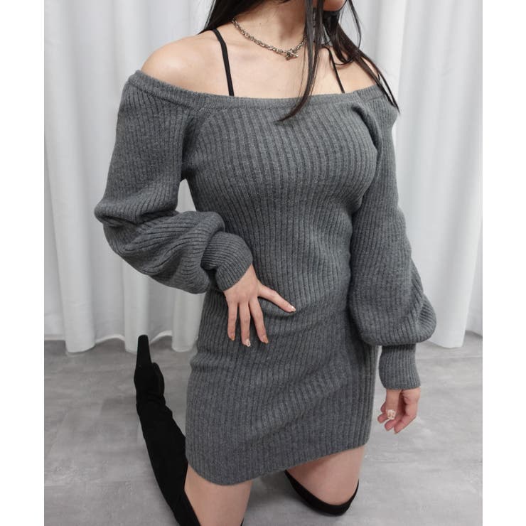 ボリュームスリーブニットミニワンピース | CORNERS  | 詳細画像7 