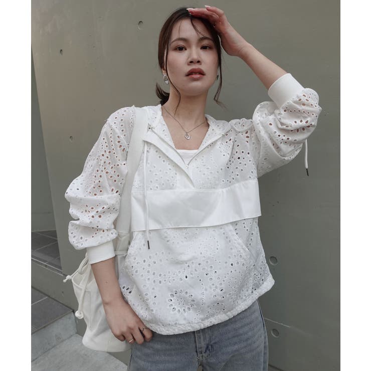 レースアノラックパーカー | CORNERS  | 詳細画像2 